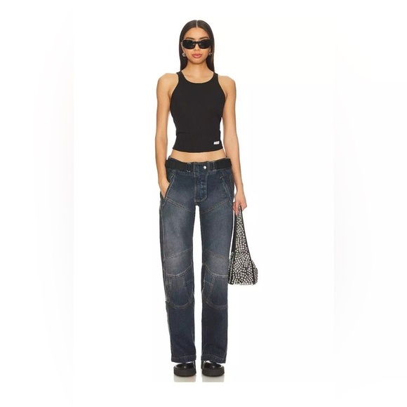 EB Denim Moto in Bella Notte, size XS NWT sold out online $695 Retail - Picture 1 of 16